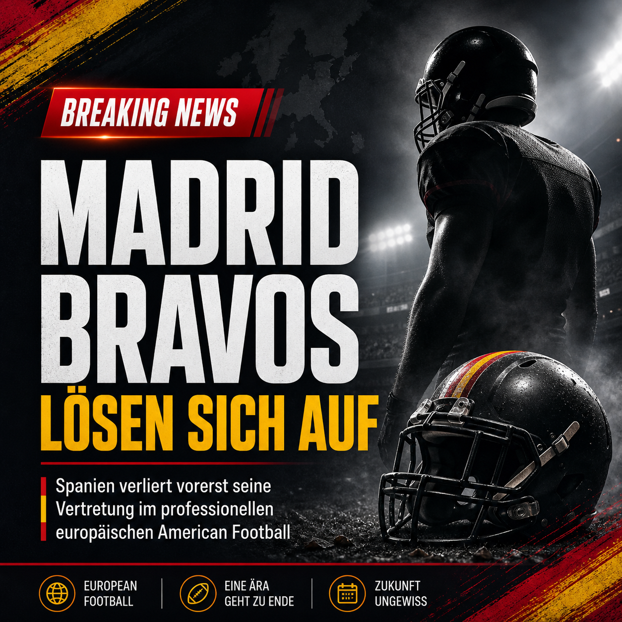 Madrid Bravos lösen sich auf – Spanien verliert sein Profi-Team im europäischen Football – Endzone Europe
