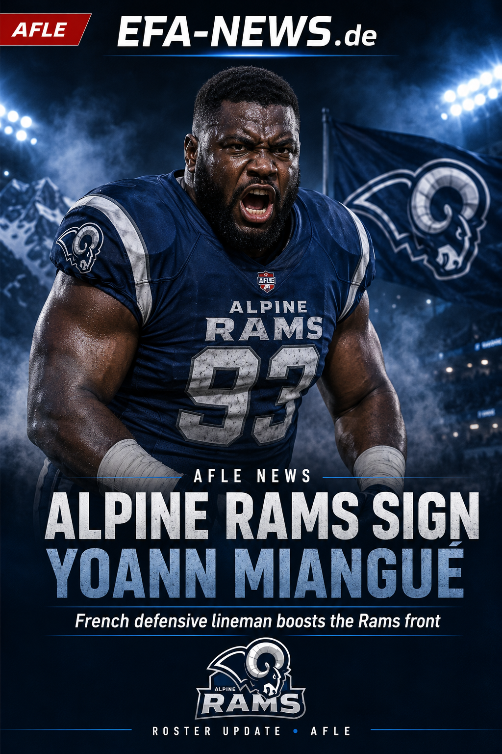 Gli Alpine Rams rinforzano la linea difensiva con Yoann Miangué – Endzone Europe