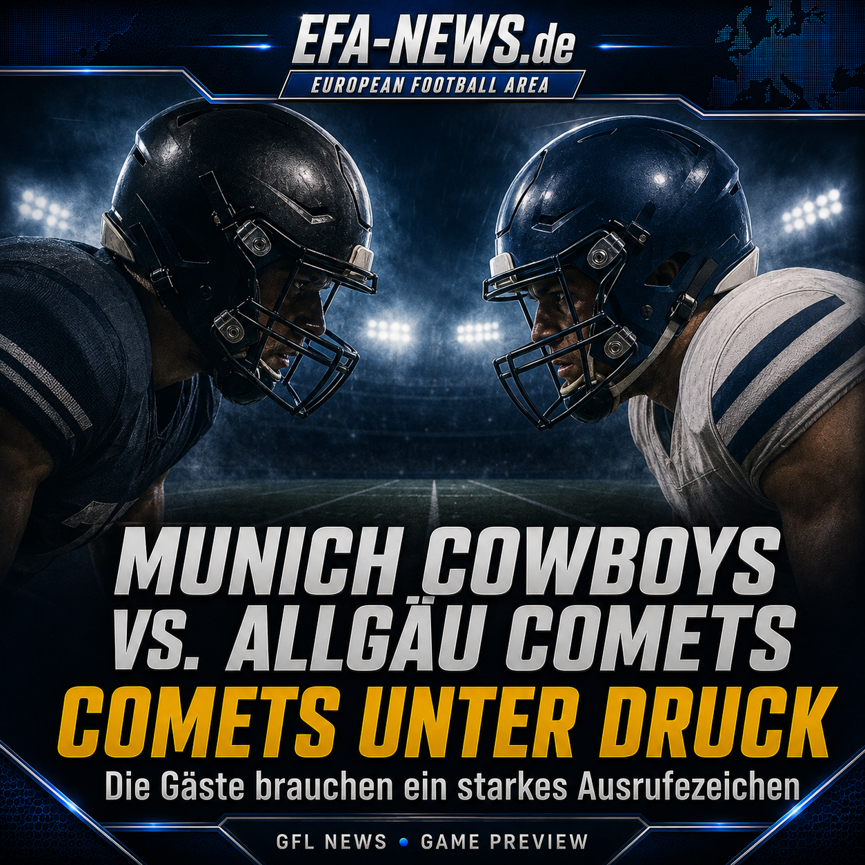 Comets davanti a una prova difficile: trasferta dai Munich Cowboys – Endzone Europe