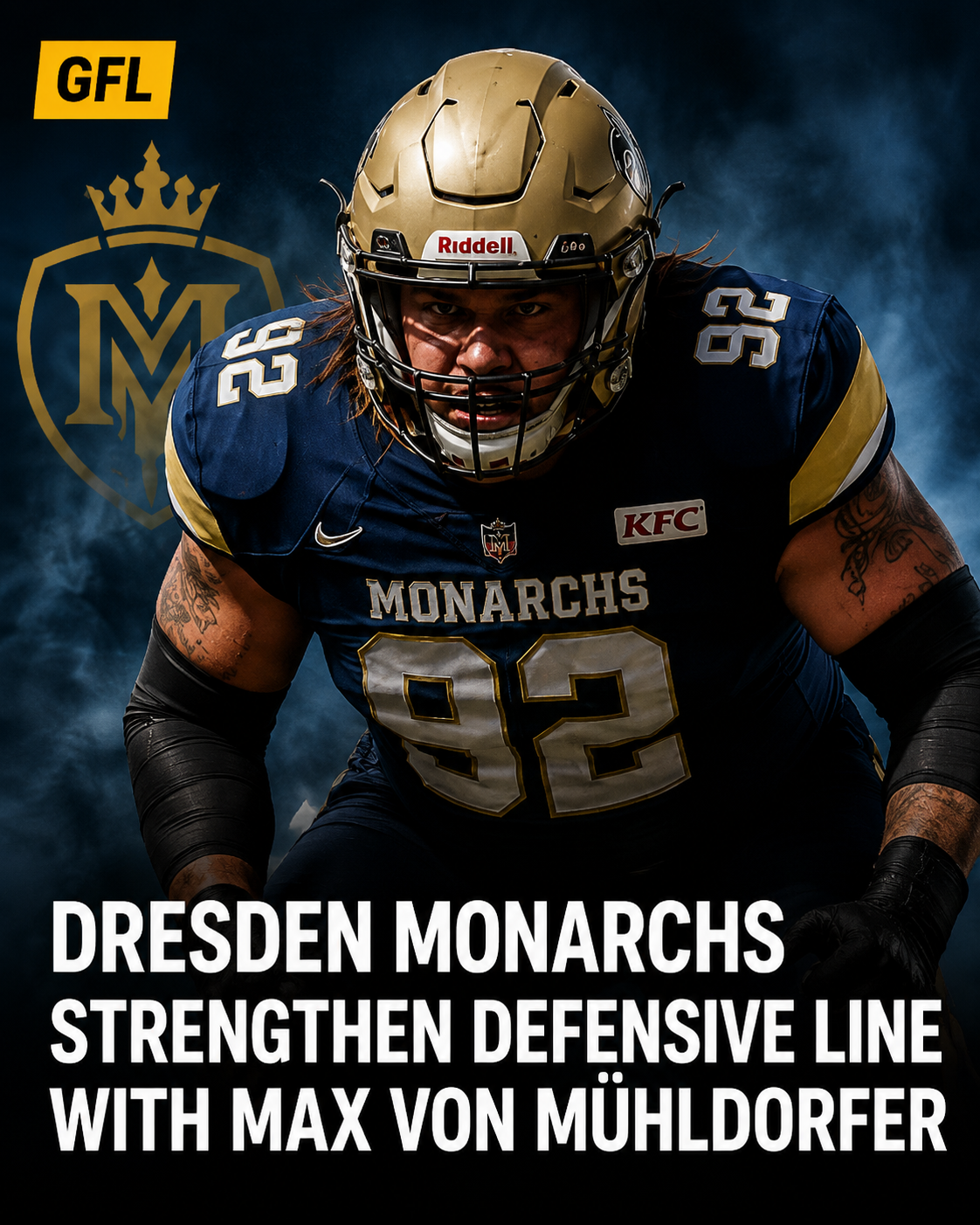 Dresden Monarchs refuerzan la defensive line con Max von Mühldorfer – Endzone Europe