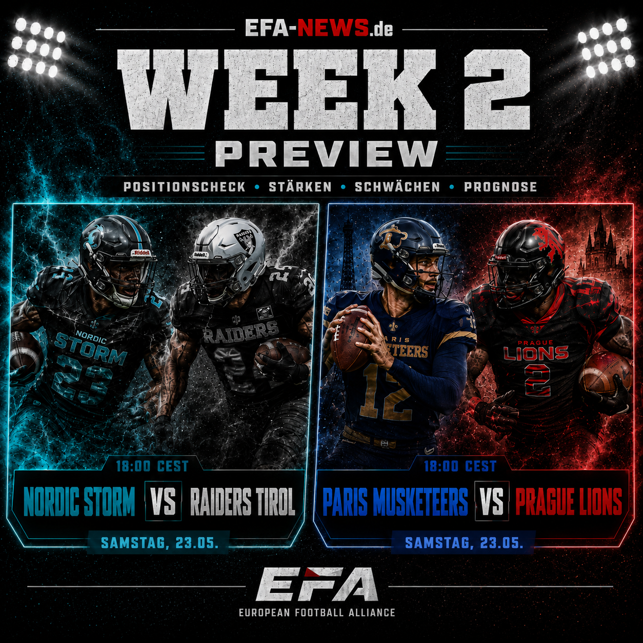 EFA Week 2 nel position check: Storm e Paris vogliono confermarsi – Endzone Europe
