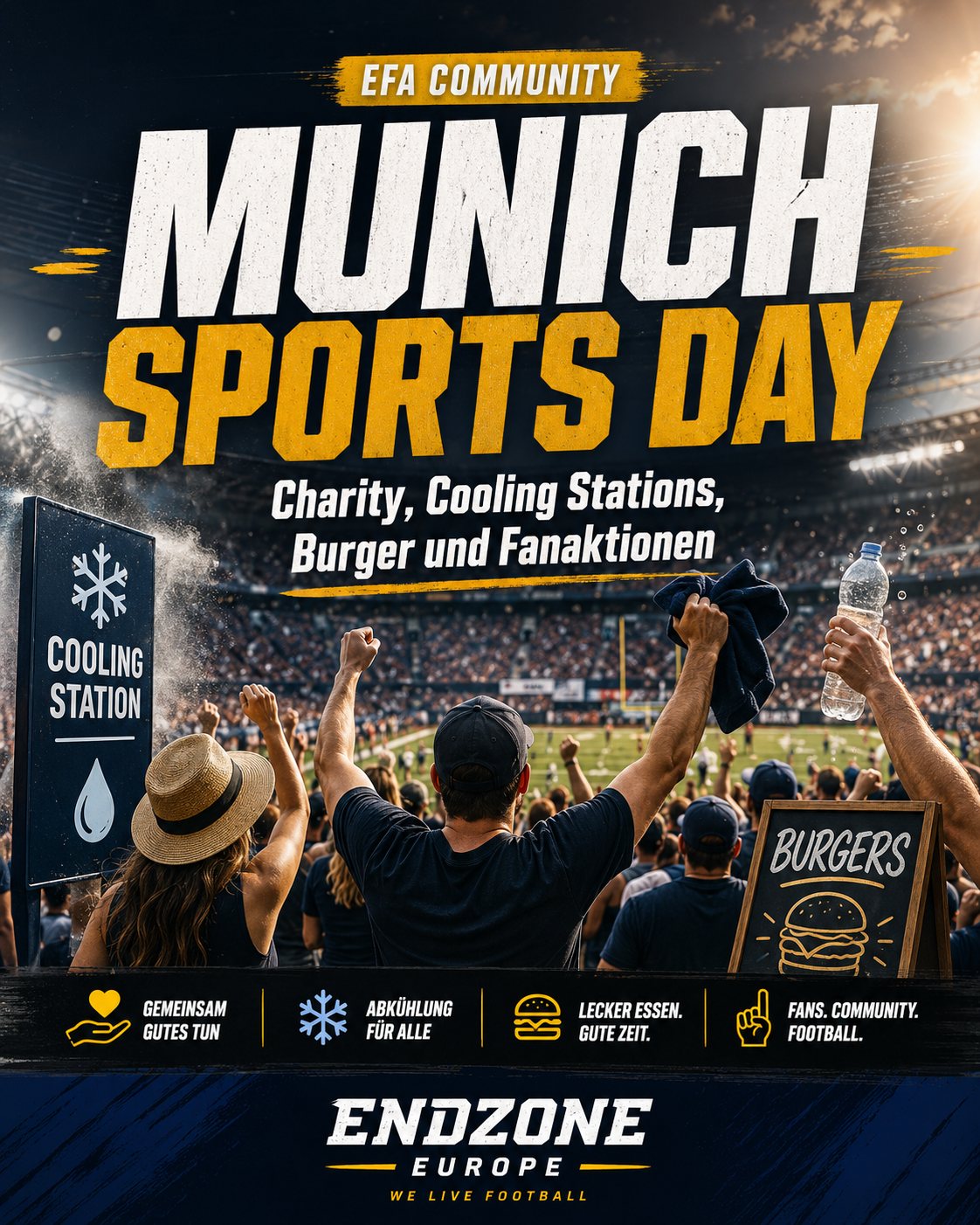 EFA Community: Munich Sports Day setzt auf Charity, Cooling und Burger – Endzone Europe