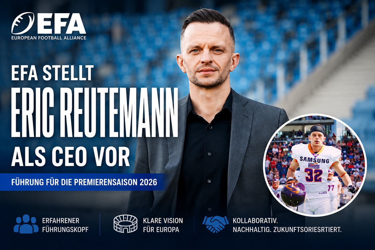 EFA stellt Eric Reutemann als CEO für die Premierensaison vor – Endzone Europe