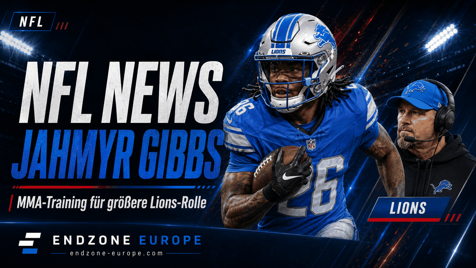 NFL: Jahmyr Gibbs setzt auf MMA-Training – Lions planen größere Rolle – Endzone Europe