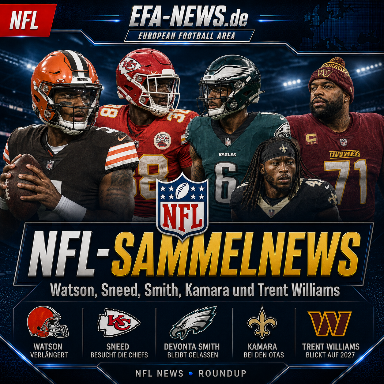 NFL Update: accordo Watson, visita Sneed e nuovi ruoli in primo piano – News zur Endzone Europe