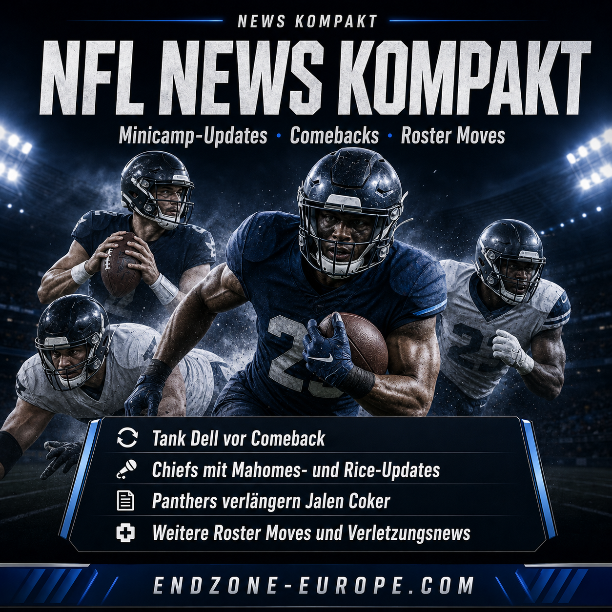 NFL News Kompakt: Tank Dell vor Comeback, Chiefs mit Updates, mehrere Teams bewegen ihre Kader – Endzone Europe