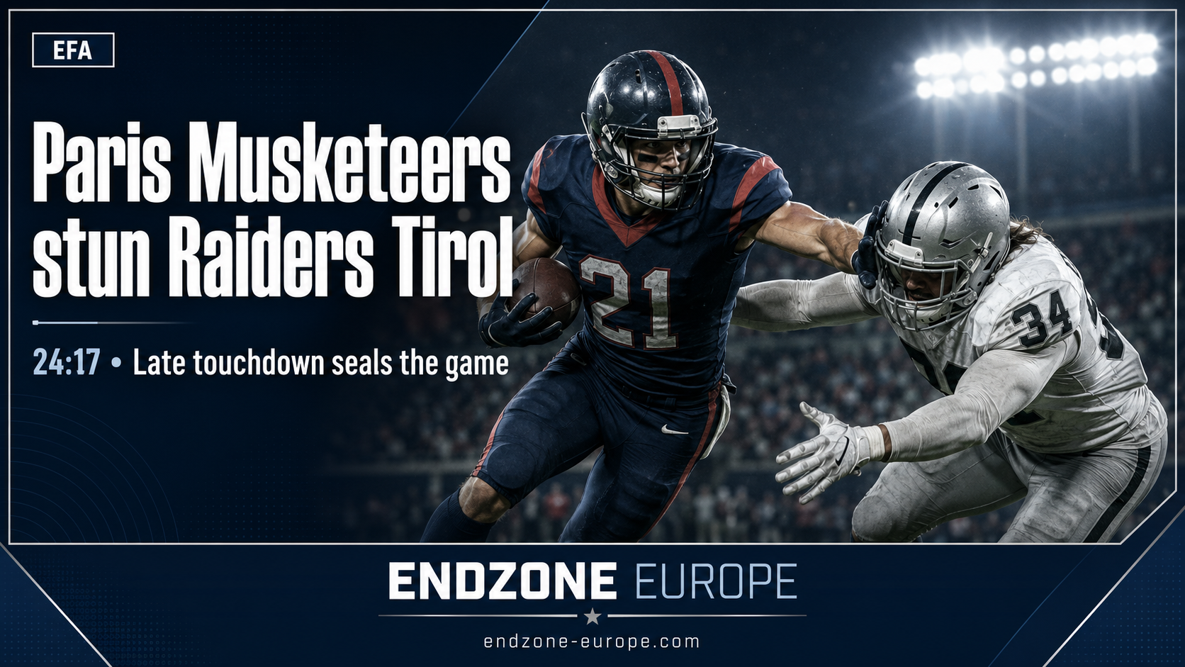 Drama in Paris: Raiders Tirol verlieren in den Schlusssekunden – Endzone Europe