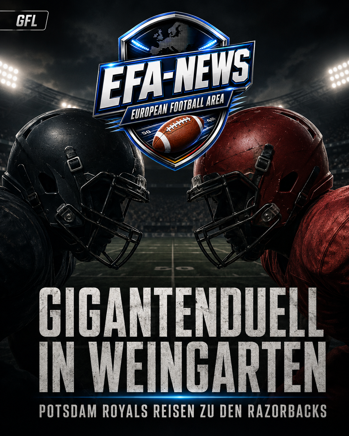 Gigantenduell in Weingarten: Potsdam Royals reisen zu den Razorbacks – Endzone Europe