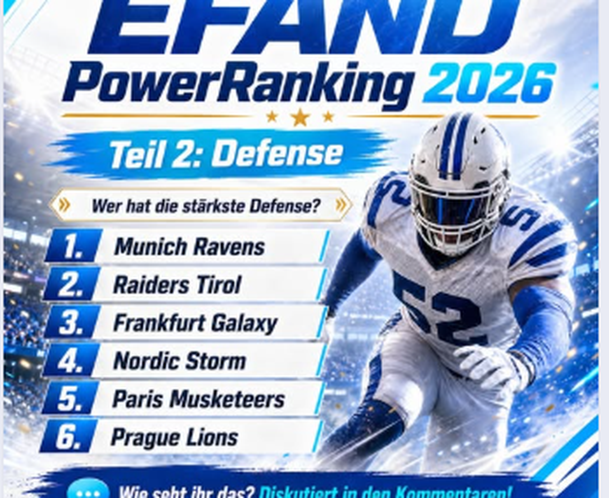 EFAND Power Ranking 2026 – Part 2: Defense – Endzone Europe