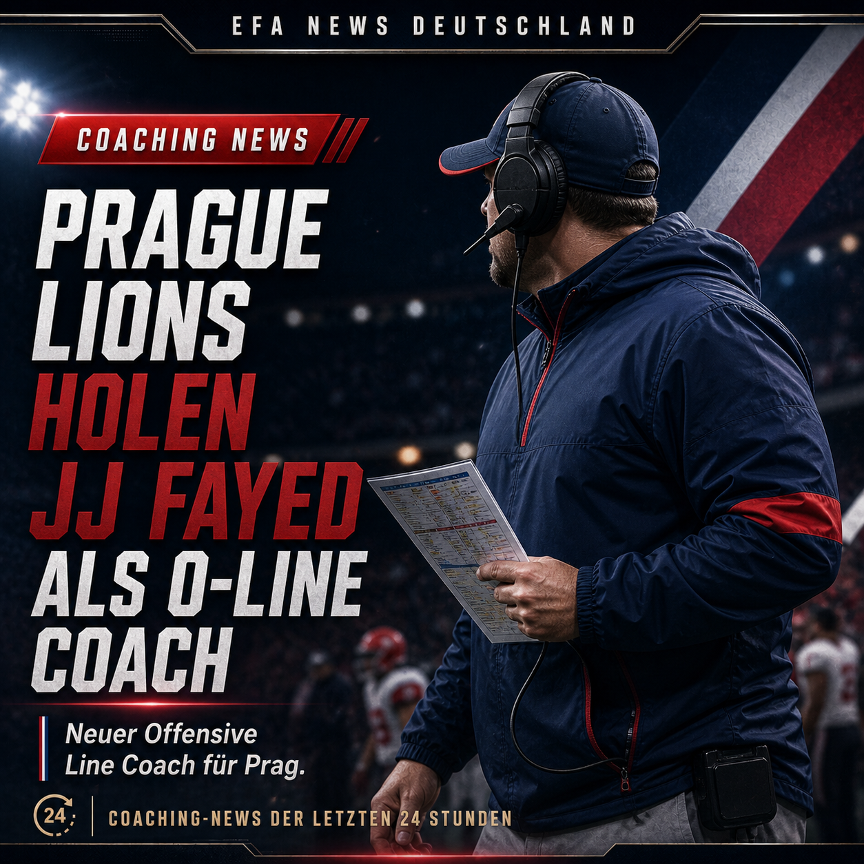 Prague Lions holen JJ Fayed als O-Line Coach – Endzone Europe